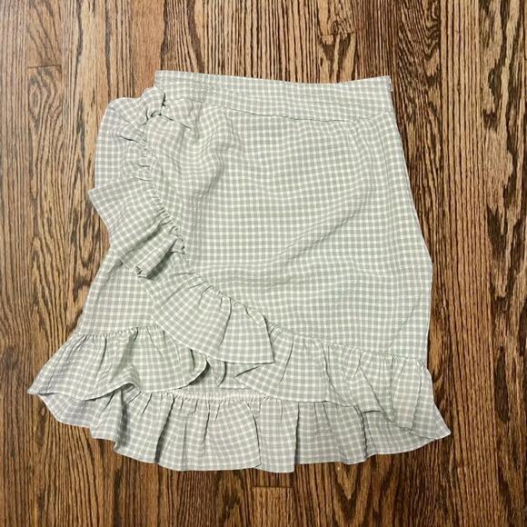 ASOS Dresses & Skirts - green and white checkered gingham skirt